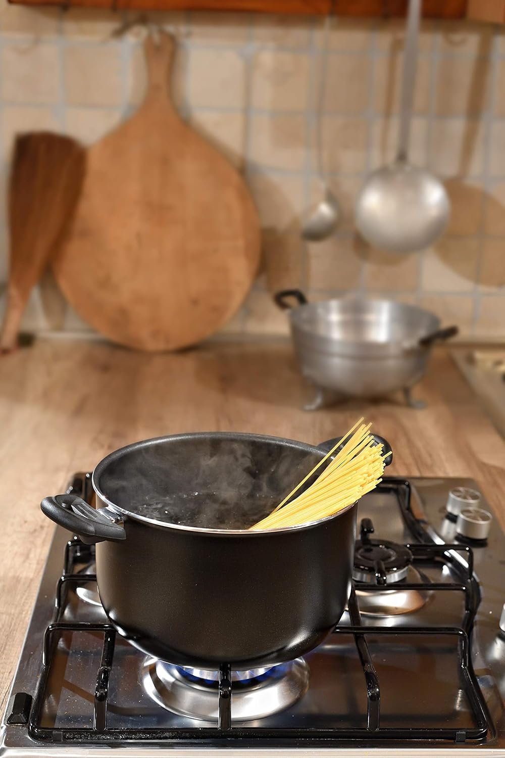RAVELLI Italia Linea 30 Non Stick Stock Pot with Glass Lid (3.2 Quart)