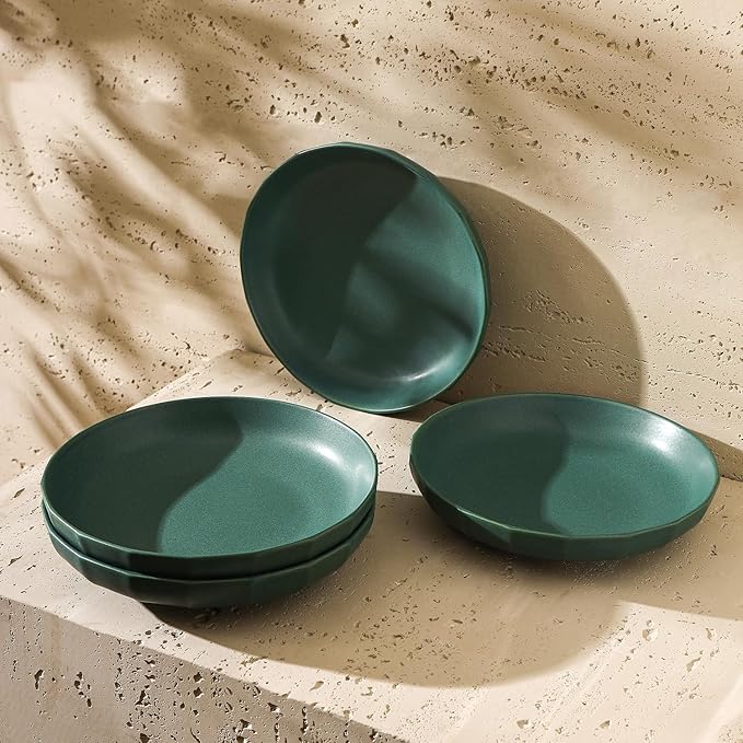 Stone Lain Rio 4-Piece Pasta Bowl Set Stoneware, Green