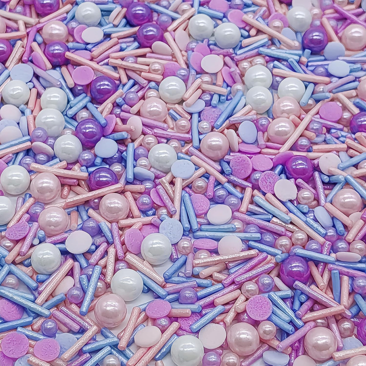 Purple Series Sprinkles Candy Mix Size Edible Pearls Cake Decorations Cupcake Toppers Cookie Decorating Perfect for Wedding Party Valentine Halloween Christmas Supplies 4.58OZ