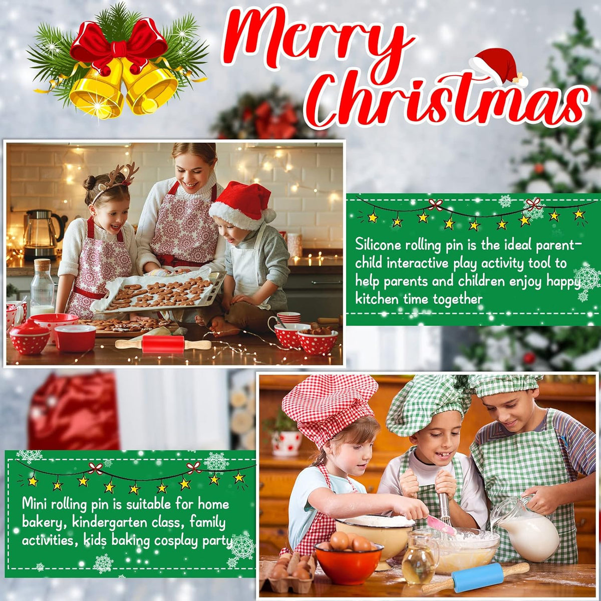 10 Pcs Small Rolling Pin Kids 9 Inch Mini Rolling Pin Silicone Wooden Cooking Pins Baking 5 Colors Non Stick Kids with Wooden Handle for Kitchen Dough Cookie Pastry Fondant Cake