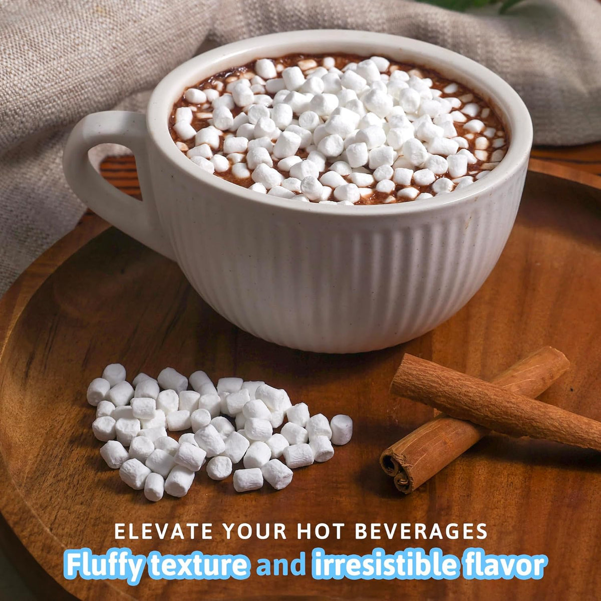 Palm and Plenty Dehydrated Marshmallow Bits | For Cereal, Hot Chocolate, Cocoa, Ice Cream and Desserts | Irresistible Sweet Treats for Snacking and Baking - Vanilla (1.1 Lb Bag)