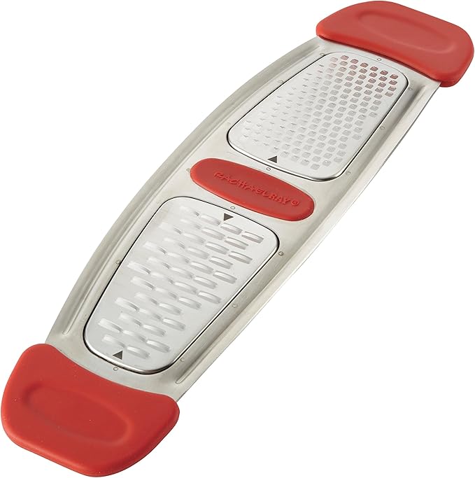 Rachael Ray Multi Stainless Steel Grater, Red Small