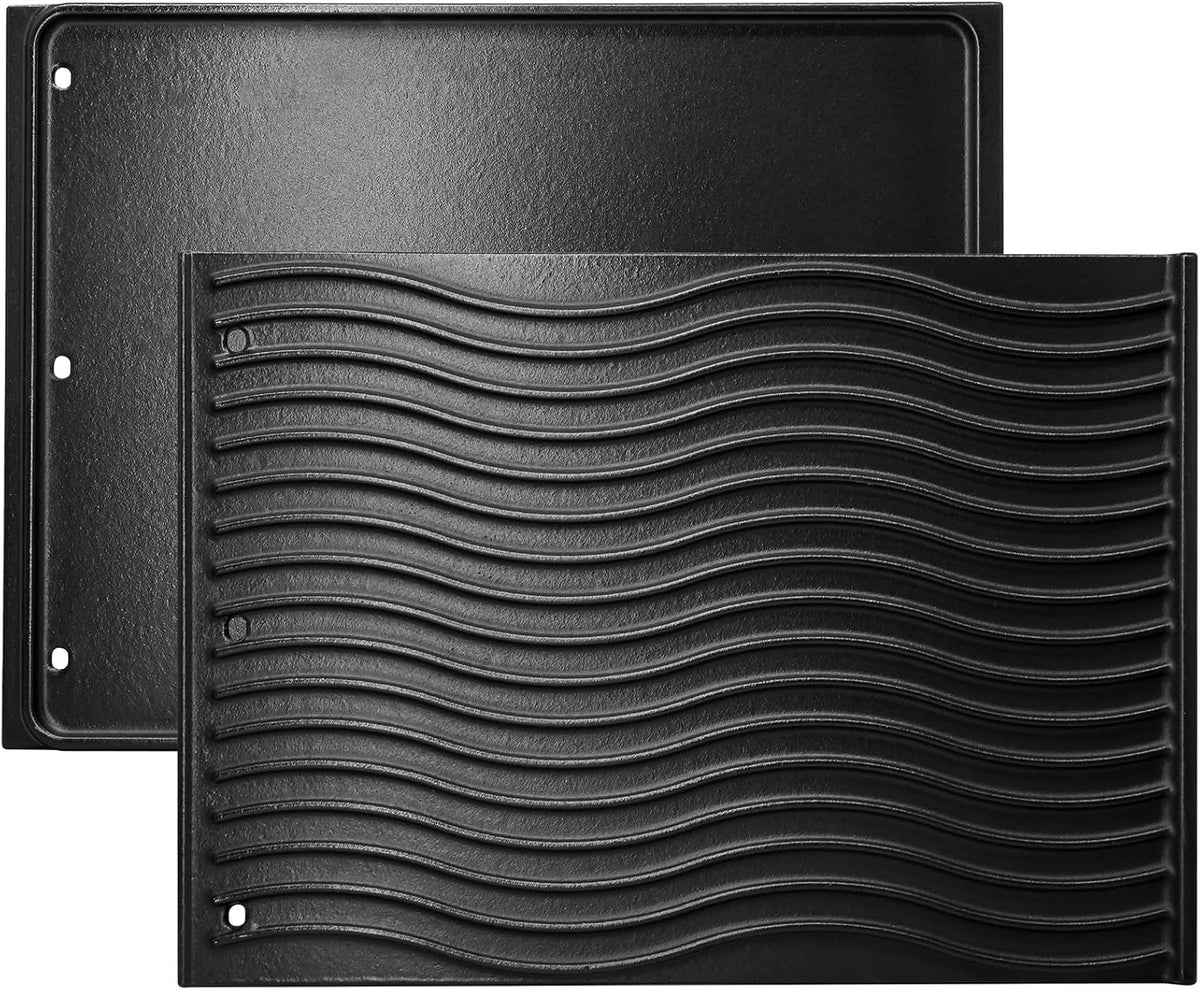 Hiorucet Cast Iron Griddle, Reversible Griddle Plate for Napoleon Prestige 500, Pro 500, Built-In 500, LEX Series, 485, 665, 605, 730, 825, 56040, 56041 - 2-Sided Cooking Flat Top Pan