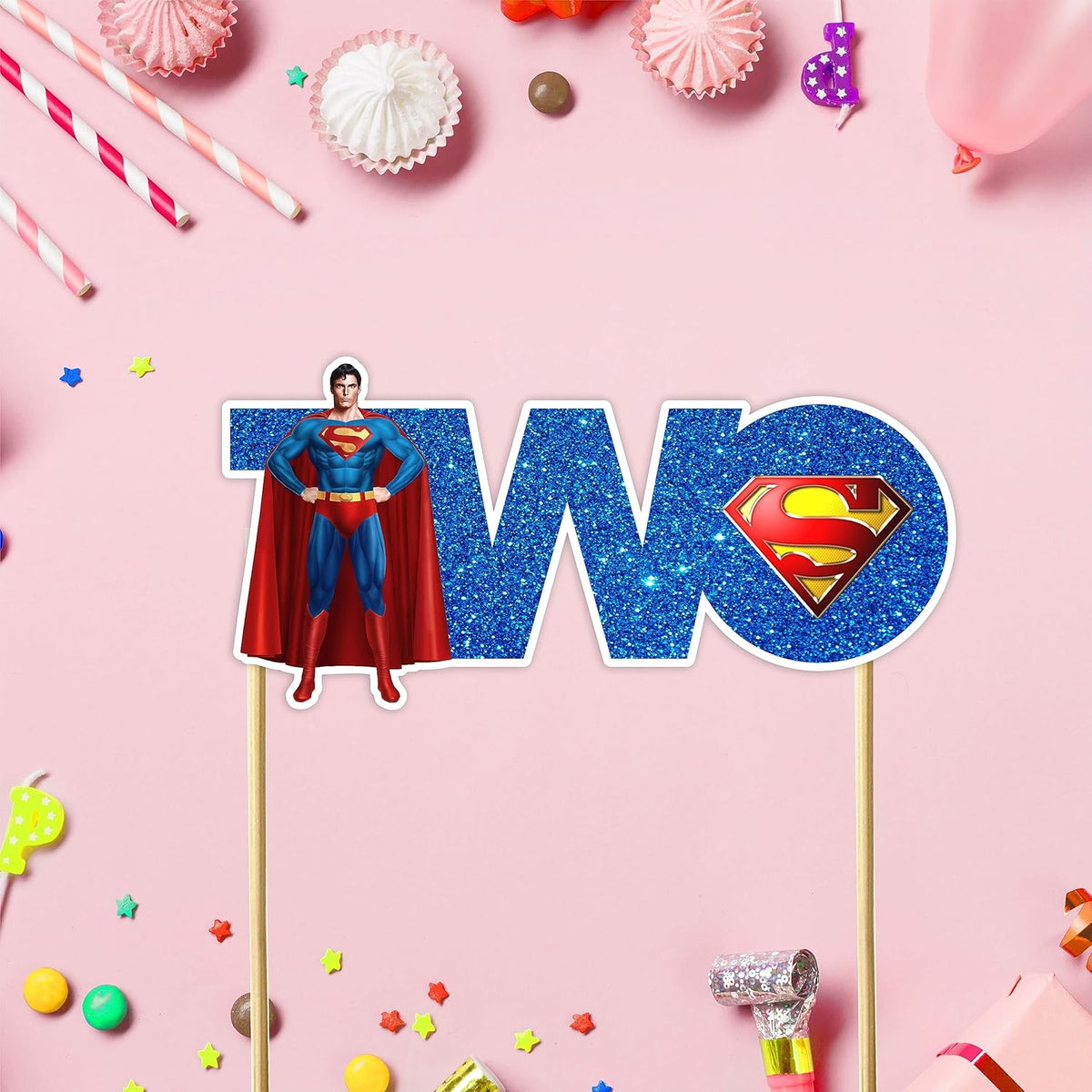 Seyal® Suprman Two Cake Topper