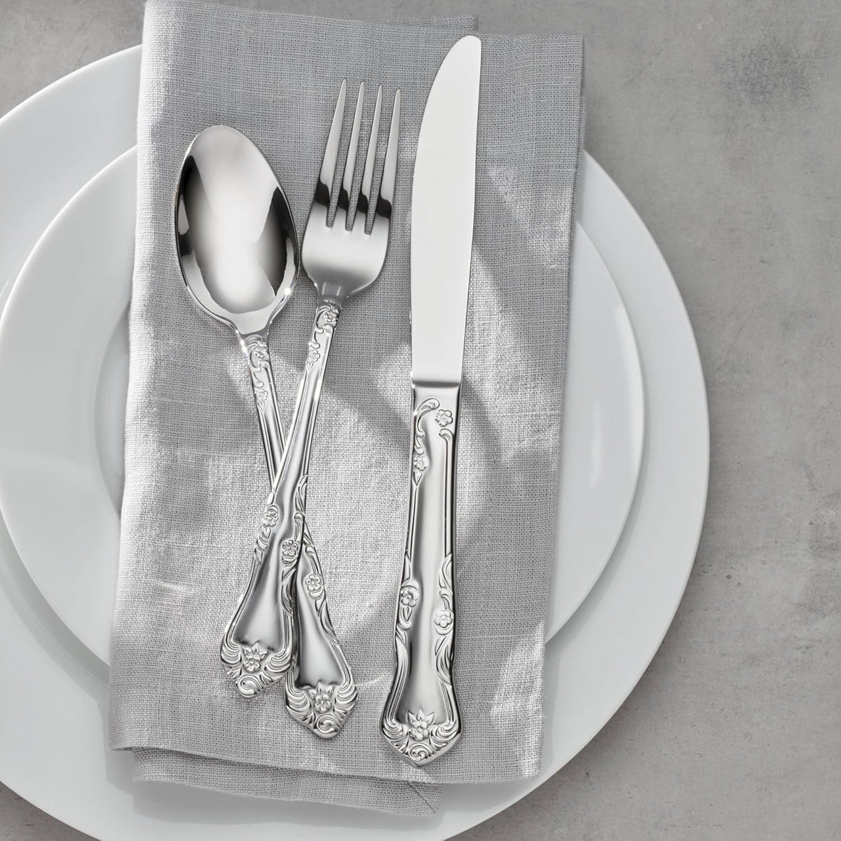 Oneida Azalea 45-Piece Flatware Set, Service for 8