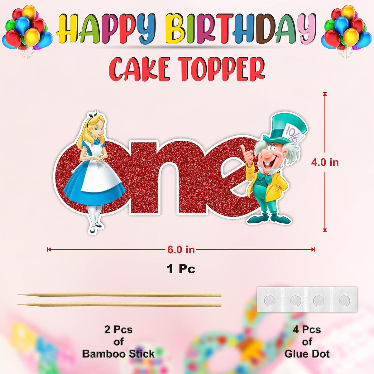 Seyal® Alice in Wondrland One cake topper