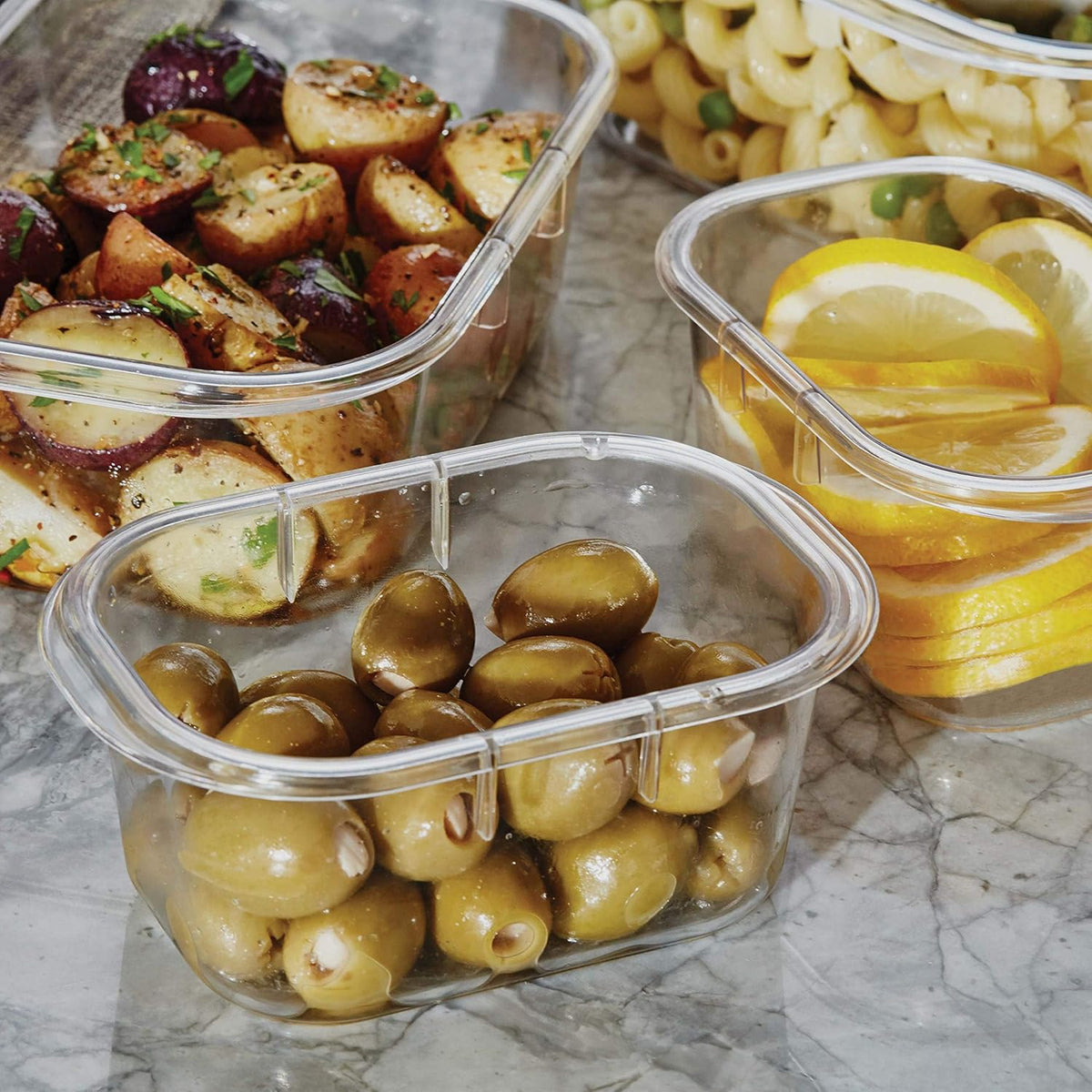Rubbermaid Brilliance Food Storage Containers, Set of 5 (10 Pieces), BPA-Free, Leak-Proof, Clear