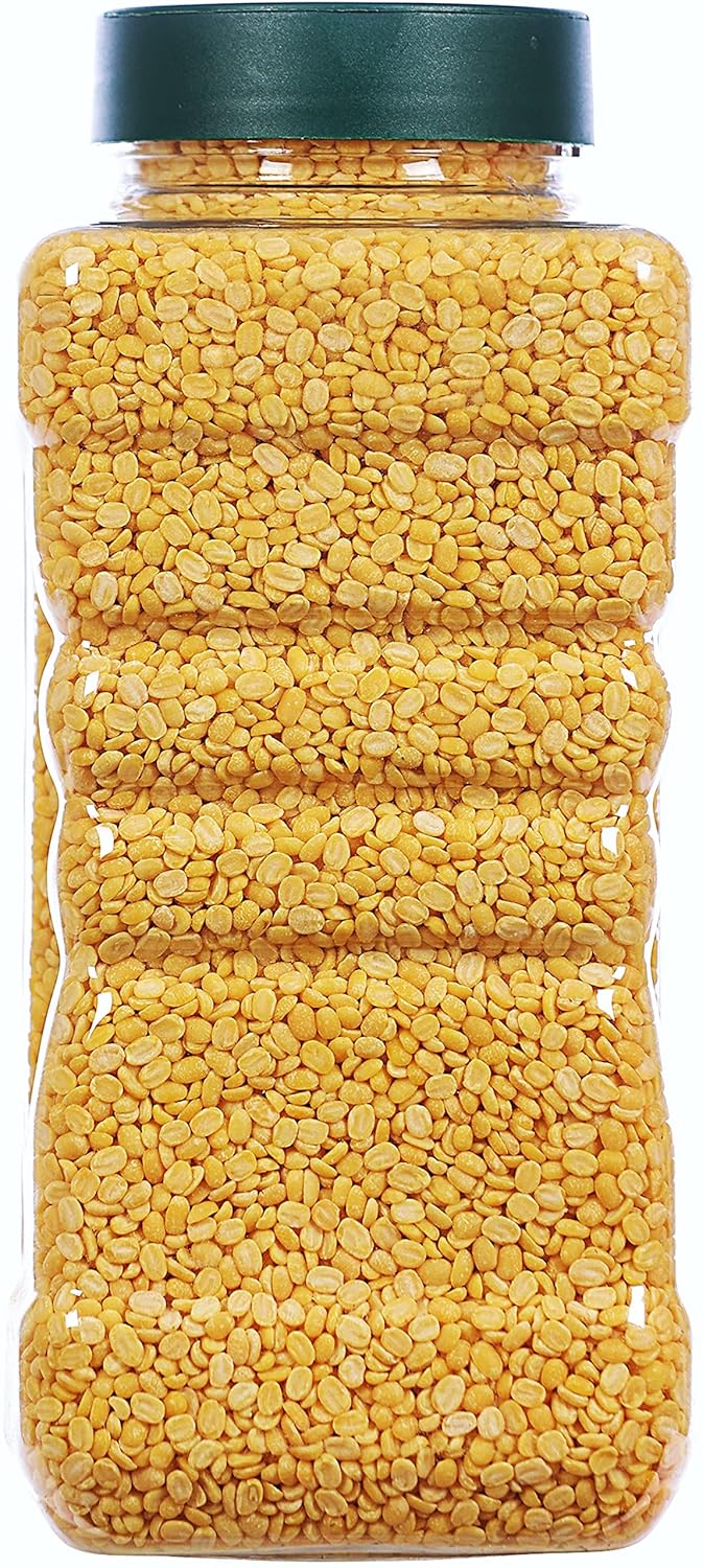 Rani Organic Moong Dal (Split Moong Beans Skinless) Indian Lentils 32oz (2lbs) 908g PET Jar ~ All Natural | Vegan | Gluten Friendly | NON-GMO | Indian Origin | USDA Certified Organic