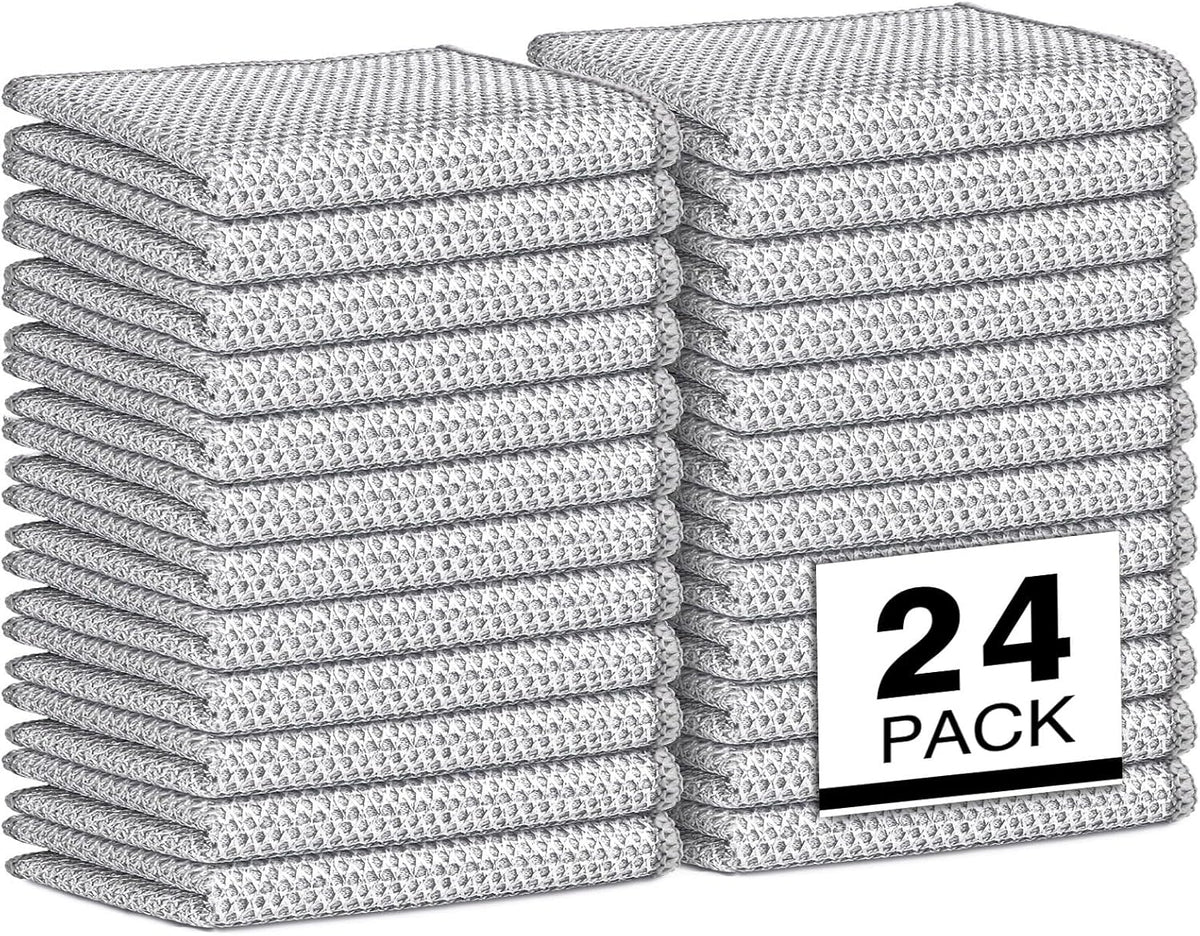 AIDEA Non Scratch Wire Dishcloth 24PK, Wire Dishwashing Rag for Wet and Dry, Washable Dish Rags No Odor, Cleaning Pads Steel Scrubber for Cookware, Sinks, Dishes, Stove Tops, 7"×8"