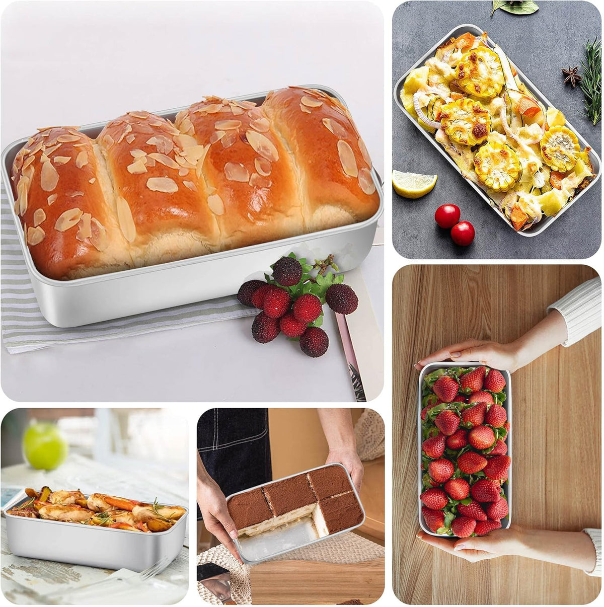 LIANYU 20 Pack Loaf Pans for Baking Bread, 9x5 Inch Bread Baking Pans, Stainless Steel Loaf Tin for Meatloaf, Banana Sourdough, Dishwasher Safe