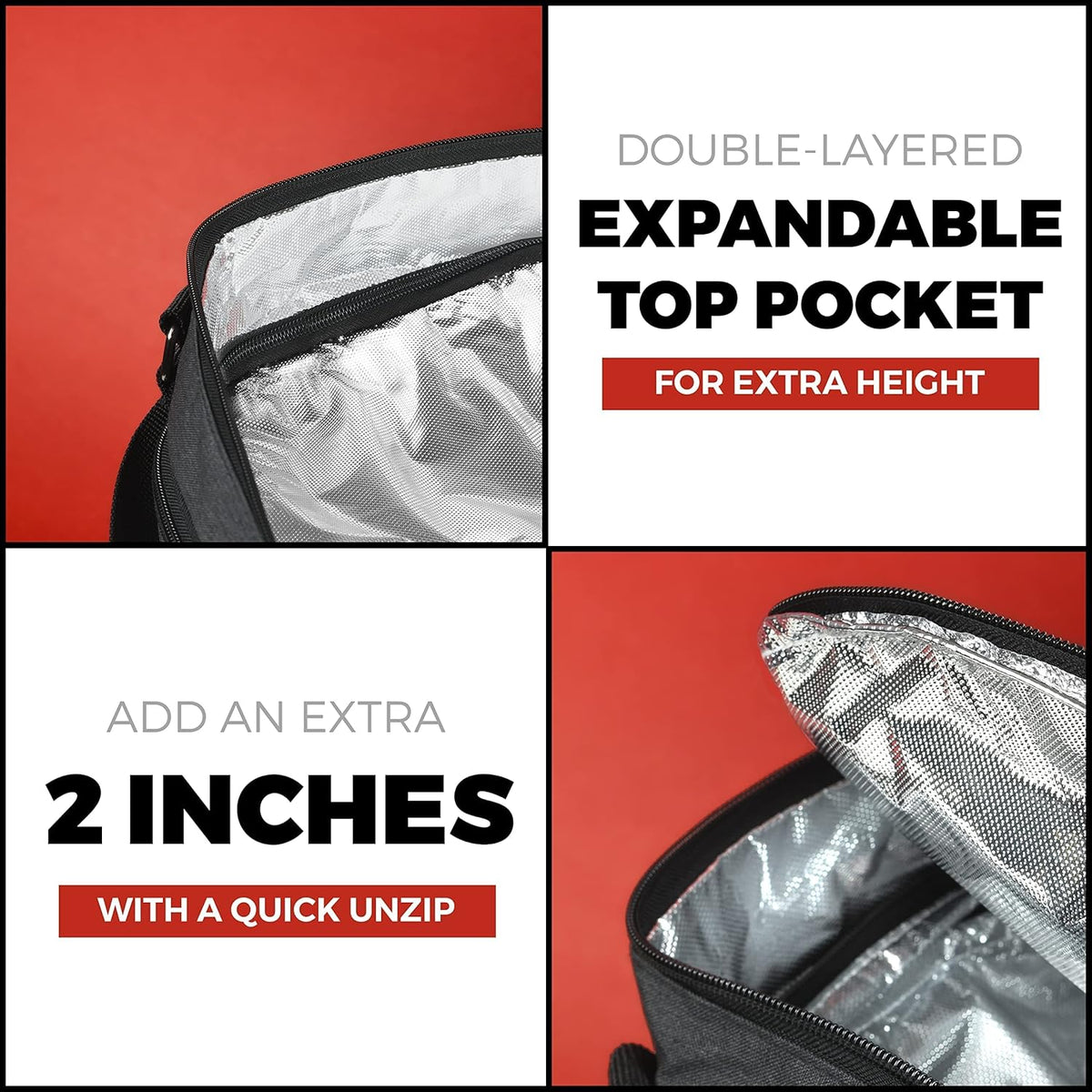 Slow Cooker Bag Slow Cooker Carrier Travel Bag for 6-8 Quart Pots Locking Travel Bag with Secure Zip & Accessory Pocket Insulated Carrier, Pot Holder Carrying Bags with Easy to Clean Inner Lining