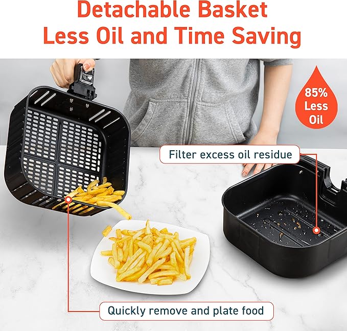 COSORI Air Fryer Pro Smart 5.8QT that Roast, Bake, 3-Way Control, 12-IN-1 Customizable Functions, Online Recipes, Detachable Basket, Works with Alexa & Google Assistant