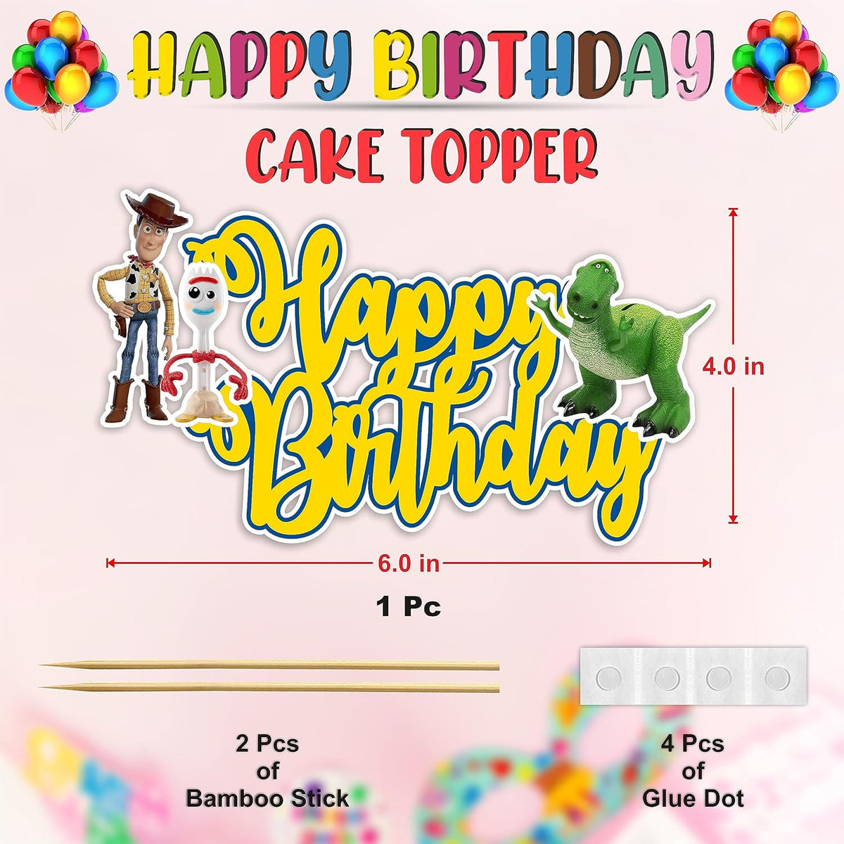 Seyal® Toy stry Happy Birthday Cake Topper