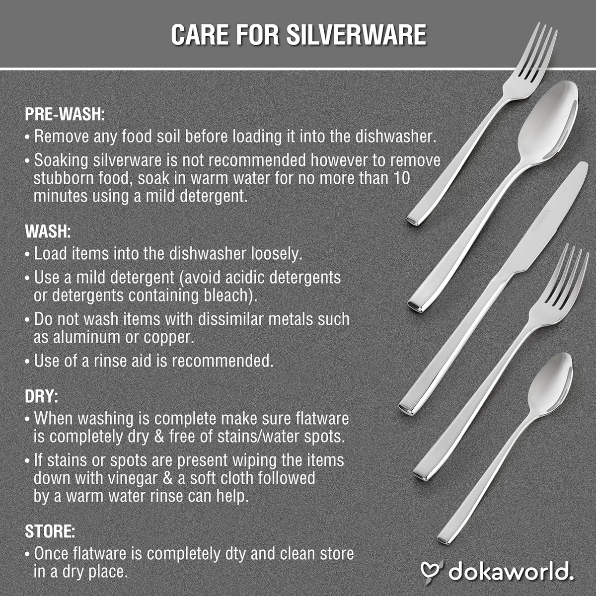 Modern Design Polished Flatware, Silverware Set for 8 persons, 40 Piece - Spoons, Forks, and Knives 18/10 Stainless Steel, Dishwasher Safe