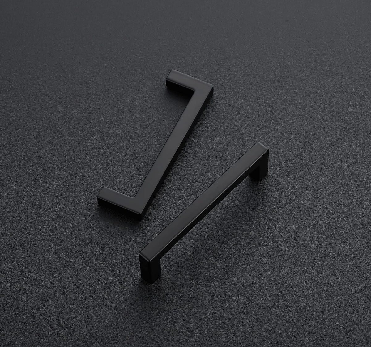 Ravinte 20 Pack Solid 3-1/2 Inch Center to Center Slim Square Bar Drawer Handles - Cabinet Hardware in Matte Black - Kitchen Handles and Pulls
