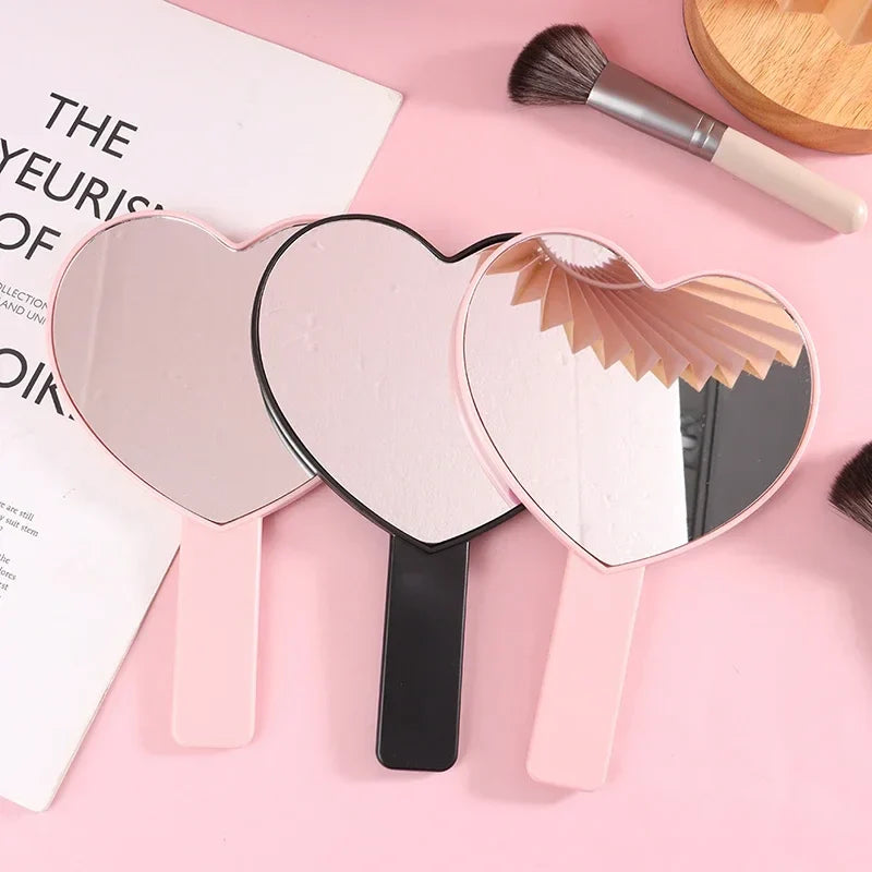 Heart-Shaped Handheld Eyelash Makeup Mirror