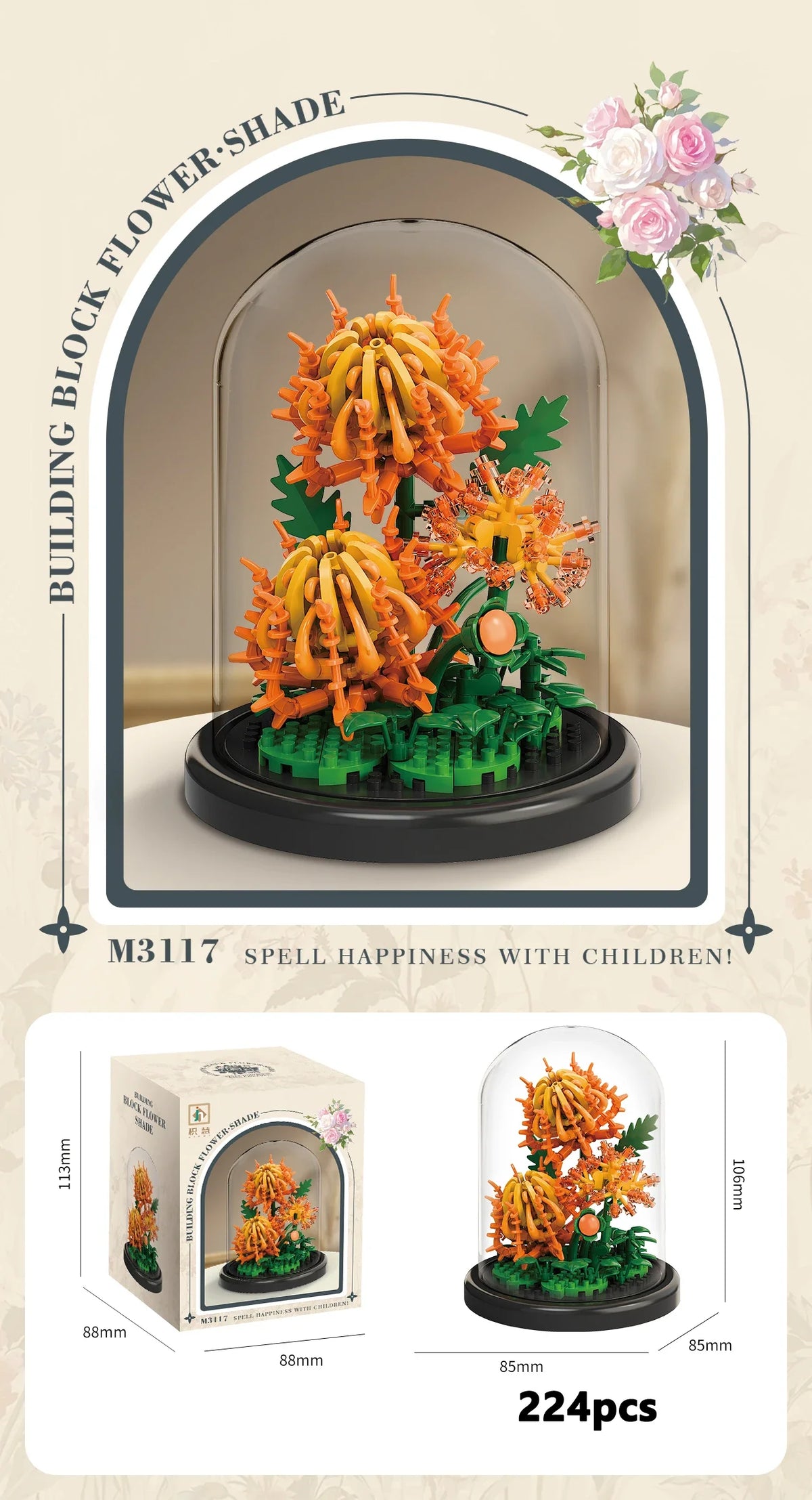 Eternal Flower Building Block Set