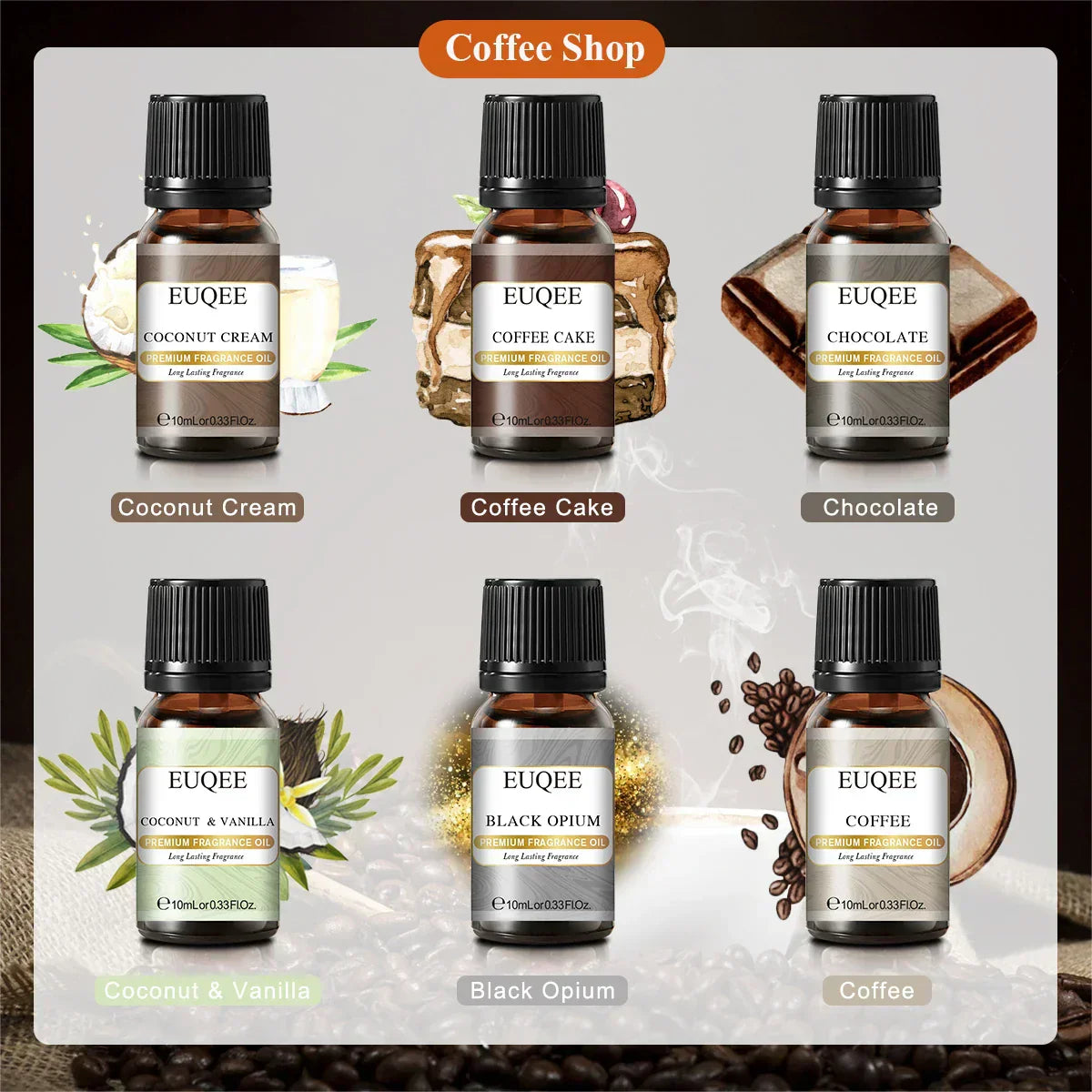 Unisex EUQEE 6pcs Fragrance Oil Gift Set