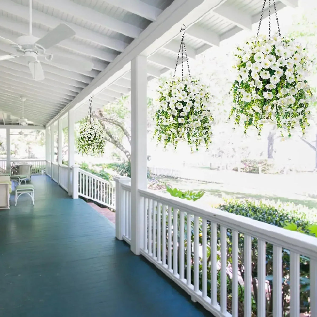 Artificial Morning Glory & Eucalyptus