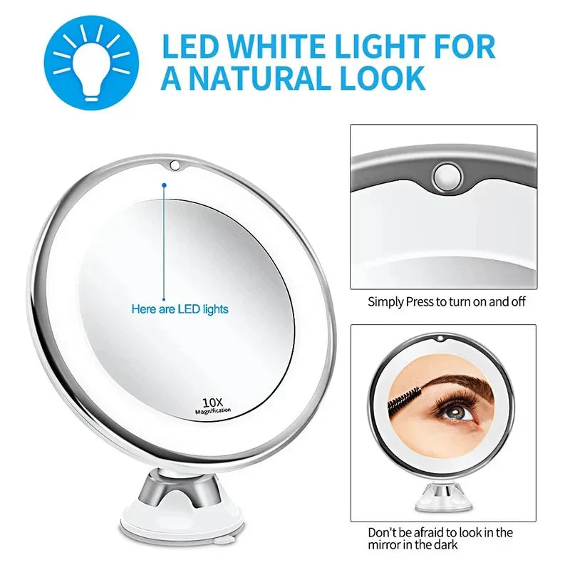 10X LED Touch Vanity Mirror