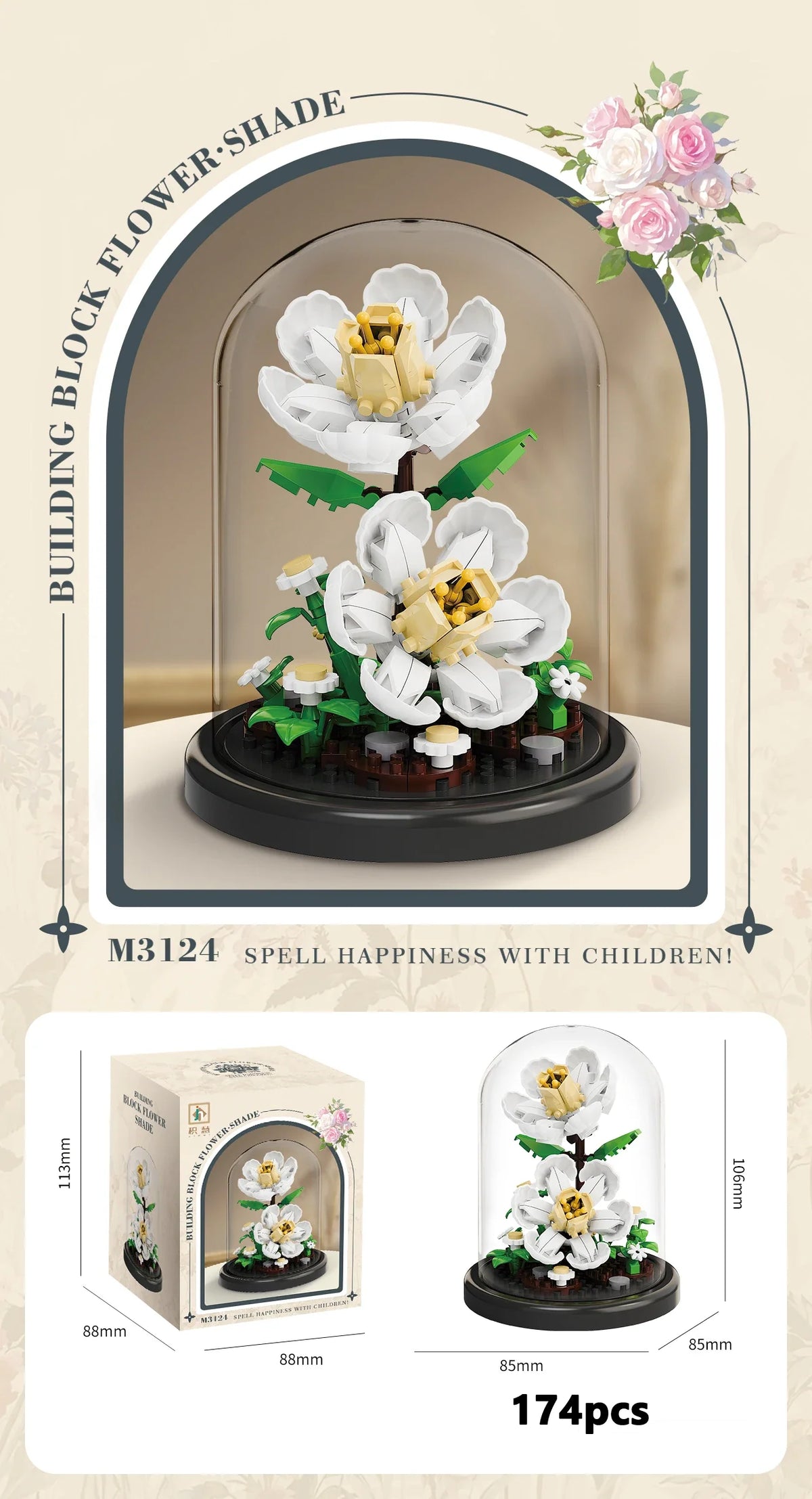 Eternal Flower Building Block Set