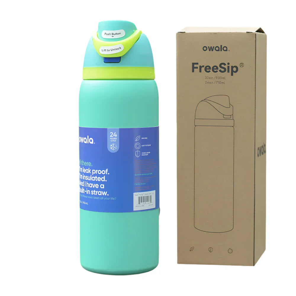 Owala FreeSip Blue Bow Tie Bottle