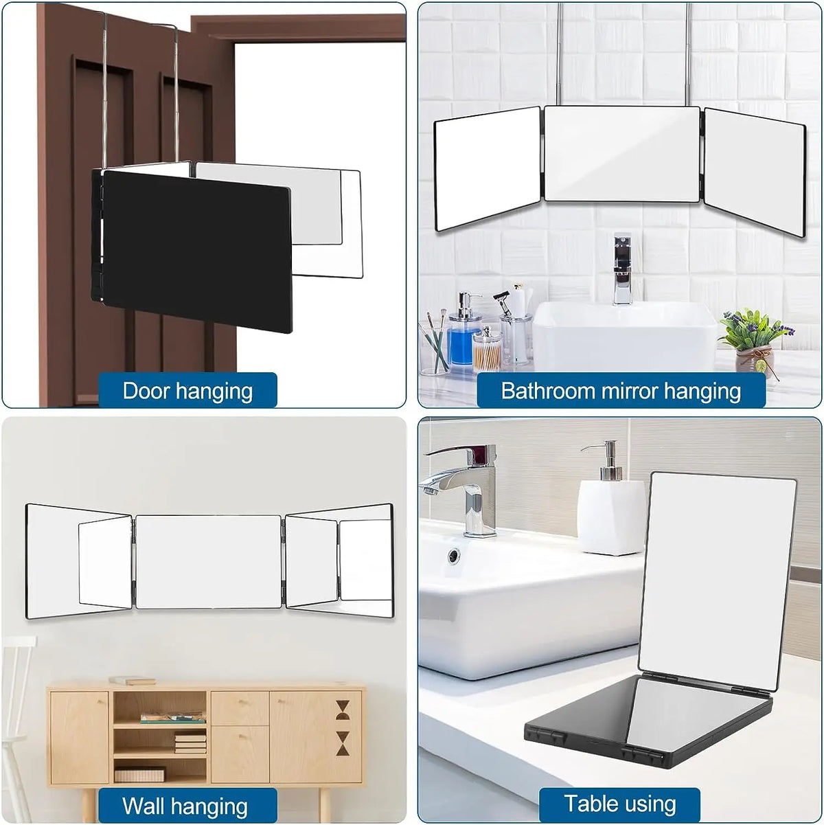 Portable 360° Trifold Makeup Mirror