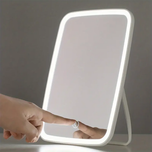 LED Desktop Folding Makeup Mirror