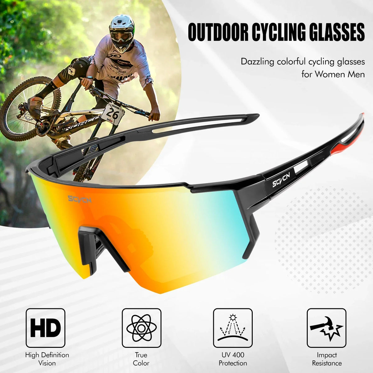 SCVCN UV400 Sports Sunglasses