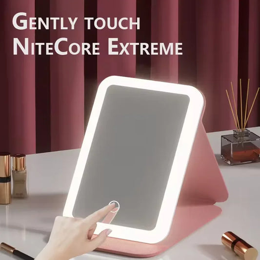 Portable LED Touch Travel Mirror