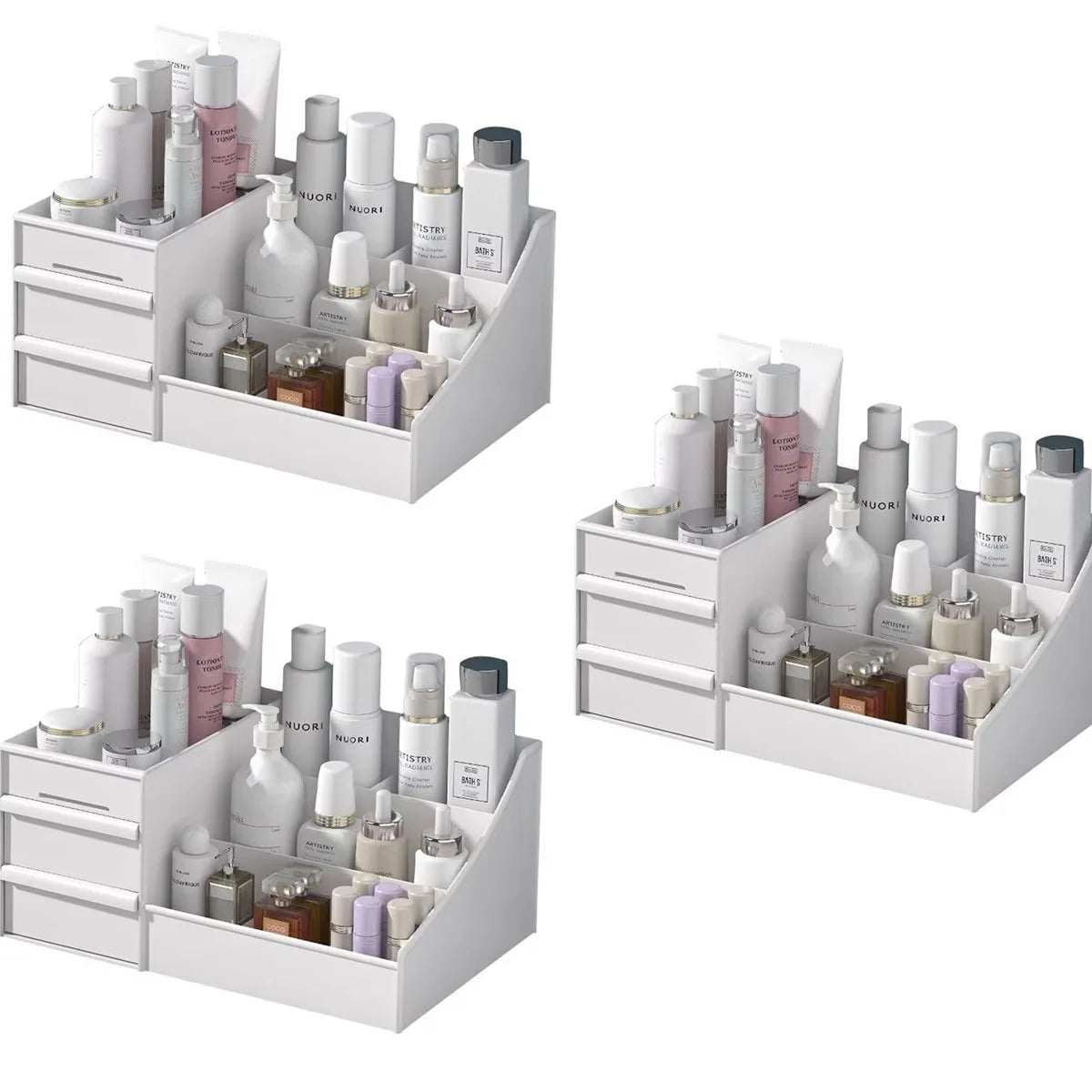 White Drawer Makeup Storage Box